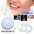 Pack Of 2 Pairs Snap-On Smile Custom Fit Perfect Smile Veneers In 3 Easy Steps. 