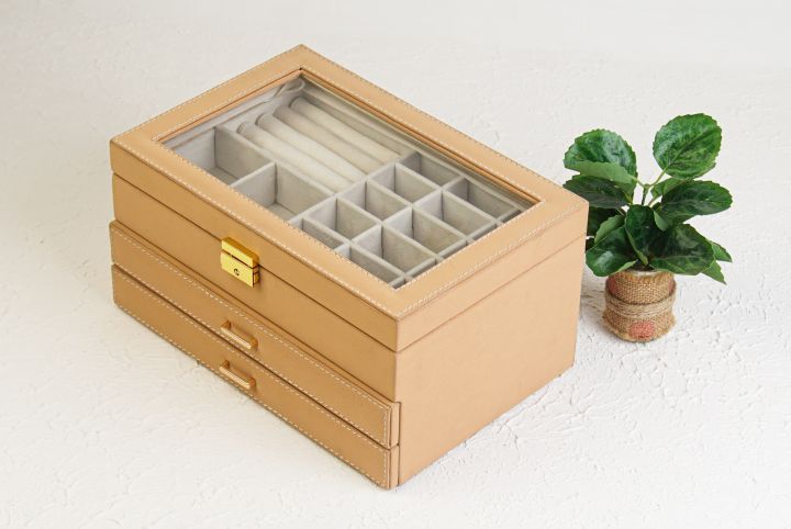 Three Layer Multi Box Jewelry Organizer Box Ring Tops Jewellery Organiser Box