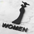 WC Sign Male Female Self Stick Signage Bathroom Sign Decor Toilet Door Sign Woman S. 