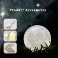 Moon Lamp Moon Light Night Light for Kids Gift for Women USB Charging and Touch Control Brightness Warm and Cool White Lunar Lamp. 