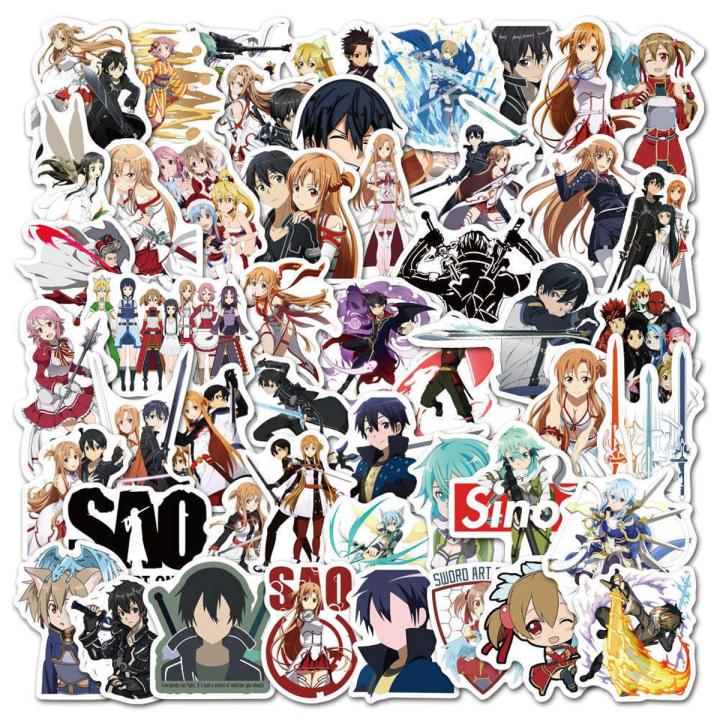 10/30/50PCS Hot Cartoon Anime Art Online Creative Graffiti Suitcase Mobile Phone Case Gift Toy Sticker Wholesale