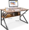 Elegant K-Shaped Computer Desk with Storage Shelf for Home Office, Study & Gaming - New. 