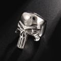 Temu Iron Warrior European and American Original Film and Television Jewelry Foreign Trade Punisher Ring Personality Men's Ring. 