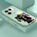 ZeroQiQi for Infinix Note 40 Pro 4G 5G Note 40 Pro+ Back Cover + Free Lanyard Anime Cartoon Cool Luffy Shiny Bling Square Edge Pattern Design Soft Case. 