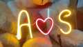Customizable Neon Name Light Signboard - 4 Character Font, Studio, Home, Restaurant Lighting Enhancer. 