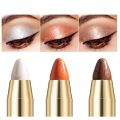 YZS Double Head Metallic Lazy Eyeshadow Stick Shimmer Eyeshadow Pencil Waterproof Long Lasting Highlight Pen Makeup Beauty. 