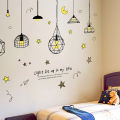 Modern Star Moon Wallpaper Background Baby Room Home Office Wall Sticker Decor. 
