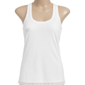 (Hygein: Largest Variety of Periods Care products) Hygein Shameez for Girls, Sleeveless Vest Camisole Slip Shameez for Women, Shameez for Ladies, Shameez for Women Inner wear with thick stripes Lace Cotton Soft Stretchy Free Size in Red , Skin and white. 