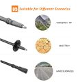 1 Piece Straight-Handle Telescopic Hiking Walking Stick Trekking Pole Alpenstock Anti-Shock Anti-Skid - Black. 