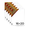 Pack of 5 PCS-Canvas Board 16×20 Best for Acrylic oil paints. 