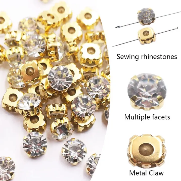 Gold%20Sew%20On%20Rhinestones%20Trim%20Claw%20Rhinestones%20Shiny%20Crystal%20Stones%20Beads%20Sew%20On%20Rhinestone%20for%20Clothes%20-%20Image%203