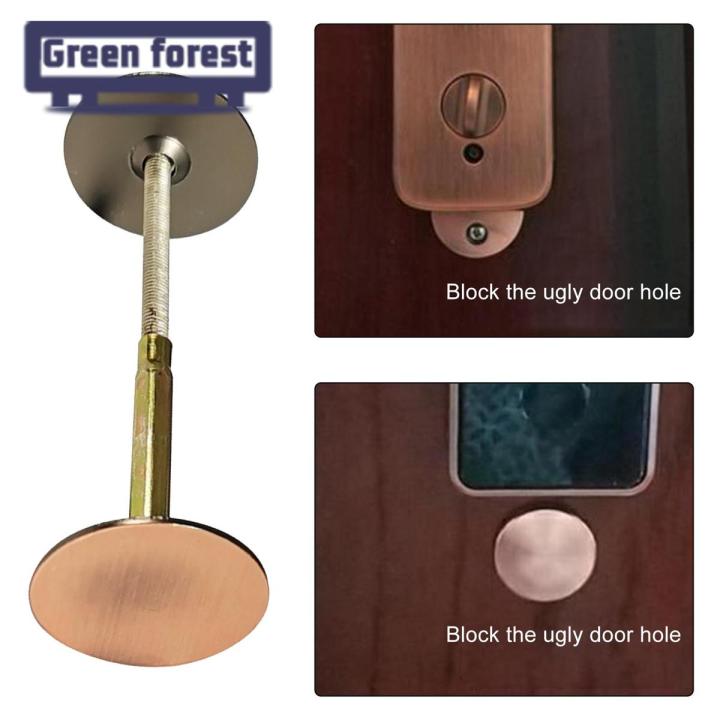 Door Hole Cover Door Hole Cover Plate Rustproof Corrosion Resistant Easy Installation Round Filler Home Security Deadbolt Hole Cover