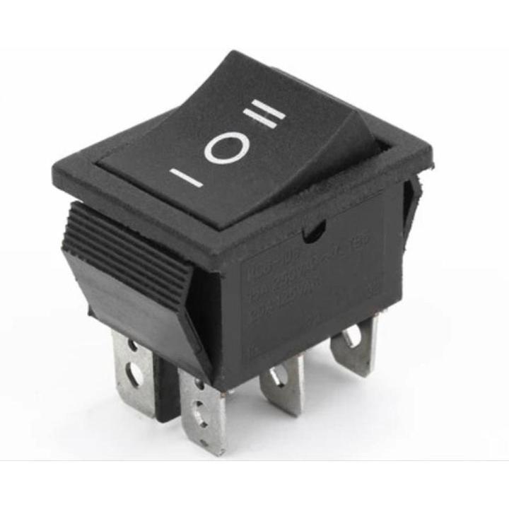 5 Pcs- 12V 30A DC Rocker Switch 250V 16A AC 6 Pin 3 Position button DPDT Switch    5x On/Off Car Boat Rocker Switch 15/30A 220V DIY 4PB