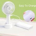 Electric Portable Mini Desk Fan for Kids - Rechargeable USB Battery - Handheld Fan with Adjustable Speed - Versatile Usage. 
