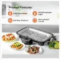 Chefman Electric Smokeless Indoor Grill w/Non-Stick Cooking Surface & Adjustable Temperature Knob from Warm to Sear for Customized BBQ Grilling, Dishwasher Safe Removable Water Tray, Black. 