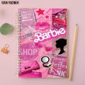 Barbie Aesthetic - A4 Spiral Notebook with Plastic Sheet. 