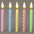 Pack of 24 Multi Color small Birthday Candle With Holders | Cake Candle | Anniversary Cake Candle | Party Cake Candle| Imported Quality Candle | Cake Topper Candles | Blue Yellow White Pink Candles| 6 cm Long Candles| Mini Candle for Cake. 
