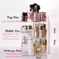 Large Capacity 360 Rotating Makeup Organizer Cosmetic Display Holder Stand. 