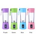 Portable Electric Juicer USB Rechargeable Mini Portable Juicer Blender with 6 Blades - Personal Size Power Mixer for Fresh Fruits, Shakes, and Smoothies - Food Grade 380ml Water Bottle - Ideal for Gym, Outdoor Use. 
