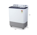 Haier 8 Kg Semi-Automatic Washing Machine HTW80-186. 
