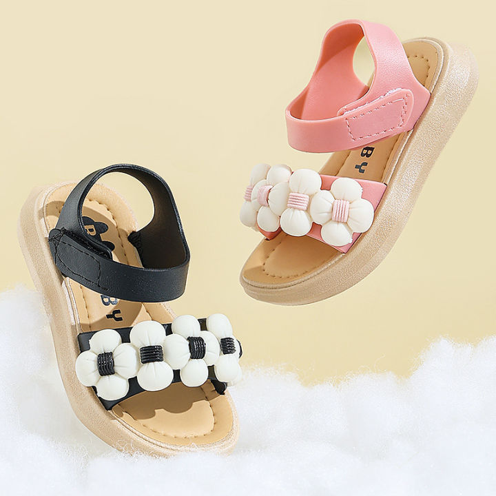 Children's Sandals Summer Princess Shoes for Girls Soft Bottom Baby Children's Beach Shoes Versatile Korean Style Baby Sandals Wholesale