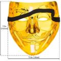 Golden color - V for Vendetta Hacker mask for Halloween Costume Cosplay Party Masks. 