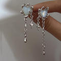 Y2K Irregular Earrings for Women Silver Color Hip-Hop Punk Fashion Geometric Earring Clip Girl 2023 Trendy Party Jewelry. 