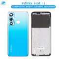 Infinix Hot 11 Housing Middle Frame With Side Button and Camera Lens Complete Body Casing Replacement For Hot 11 - Blue. 