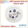 2/4PC's 18W LED Chip with Dual Capacitor Driver AC 220V input Light Colour White High Quality. 
