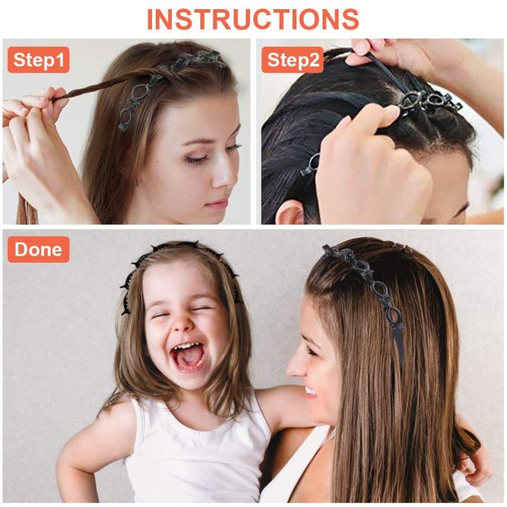 Everyday%20Wear%20Flexible%20Plastic%20&%20Non-Slip%20Rubber%20Double-Layer%20Braider%20Twister%20Headband%20Hair%20Accessories%20-%20Stylish%20Tool%20for%20Women%20&%20Girls%20-%20Image%208