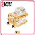 2 Layer Super plate Rack For Kitchen Utensils Dish Drying Rack - BPA Free Premium Plastic 2 Layer Plate Rack - Plastic Dish Drainer Daily Use. 