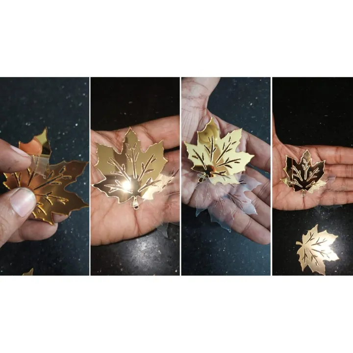 3D%20Leaf%20Mirror%20Wall%20Acrylic%20Decor%20(55%20mm%20X%2055mm)%20Removable%20for%20Bedroom%20Living%20Room%206%20to%2048%20Pieces%20-%20Image%202