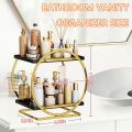 Makeup Organizers And Storage, 2 Tier Metal Perfume Skincare Cosmetics Organizer Rack. 