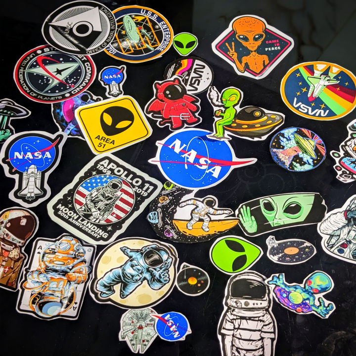 Premium Space Stickers Pack of (10/30/50 Pack) Aliens Aesthetic Sticker - Astronaut Stickers - Best Quality Stickers For Astrology Lovers