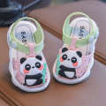 Girls' Spring/Summer Anti Kick Cute Baby 0-3 Year Old Indoor and Outdoor Walking Shoes Soft Thick Sole Baotou Sandals. 