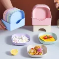 Multi-function Spit Bone Plate Set Dish Household Food Grade Plastic Spit Bone Dish Round Plate Square Heart Plate Set Dining Table Garbage Plates Small Plates Snakes Plate for Snacks. 
