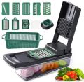 Techmanistan 13in1 Multifunctional Vegetable Chopper, Slicer, Dicing Machine, Salad Cutter with Egg Separator, Nicer Dicer. 