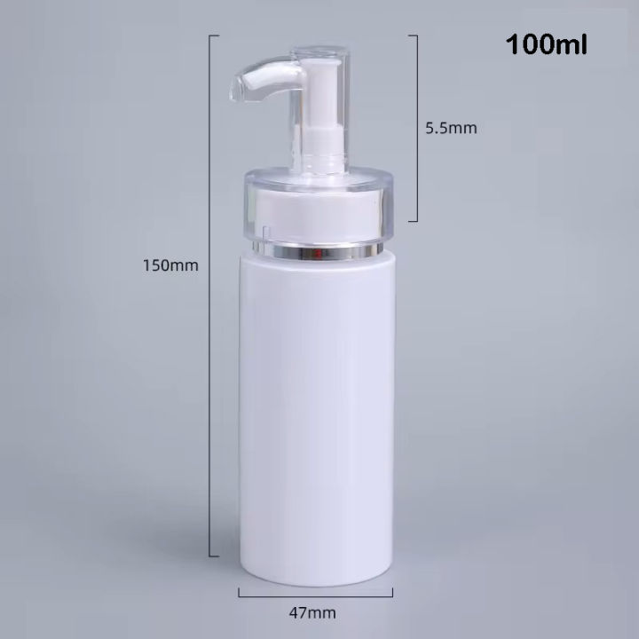 Luxury 100ml Plastic Bottle Skin Care White Shampoo Empty Body Lotion Plastic Bottle with Multiple Specifications Universal Pump Head