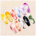 Mtssii Clear Blossom Gel Nail Polish Gradient Blossoming Smook Effect Watercolor Nail Gel Soak off UV Functional Nail Gel DIY. 