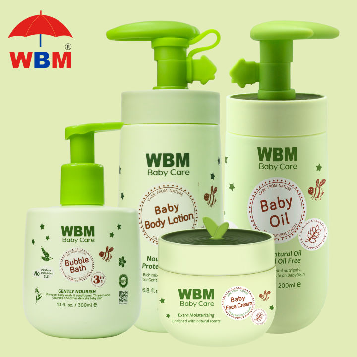 WBM Baby Gift Set Baby Oil, Baby Bubble Bath, Baby Face Cream