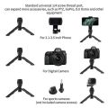 Desktop Tripod Stand, Mini Foldable 360° Adjustable Desktop Tripod Stand with Mobile Holder, K555 Tripod Desktop Holder and Stabilizer for Mobile Phones and Microphones, Desk Tripod for Podcast or Live Sessions. 
