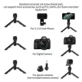 Desktop Tripod Stand, Mini Foldable 360° Adjustable Desktop Tripod Stand with Mobile Holder, K555 Tripod Desktop Holder and Stabilizer for Mobile Phones and Microphones, Desk Tripod for Podcast or Live Sessions. 