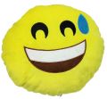 Smiley Round Emoji Pillow 24cm Medium Size with Filling or Cover Only, Soft Cushions for Home Decor and Gifts. 