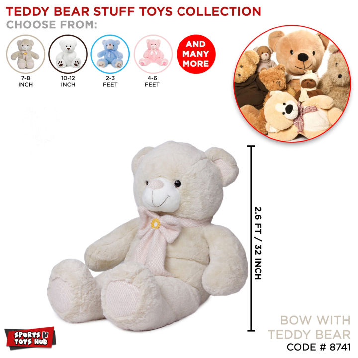 Big Teddy Bear Stuffed Toys Collection, Soft Plush Teddies With Bow Tie For Kids, Large Spongy Bears Birth Day Gift For Boys & Girls, Cute & Lovely Birthday Gifts, Children Animal Stuff Rag Dolls, Childrens Sleep Pillow Doll, Giant Fluffy Cuddle Pillow