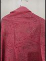 Pink embroidered Pashmina Stole. 