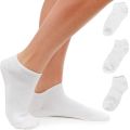 3 Pair White Socks Ankle Half Cut Athletic Cushioned Running Performance socks For Both Men/Women.. 