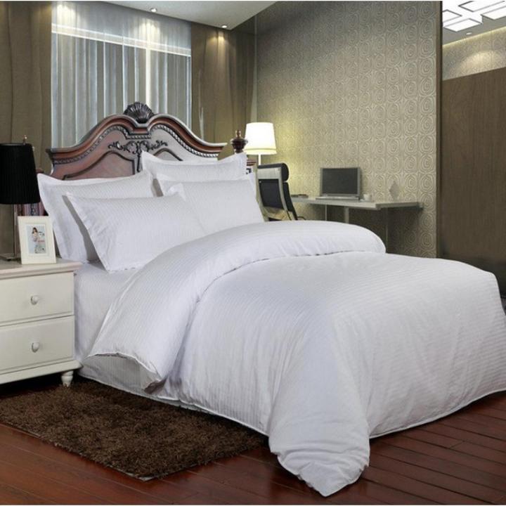Hotel Bed Sheet Set - White Duvet Set - 6 pcs - King Size