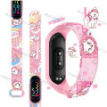 Disney Marie children's watches action figure Mary cat Print LED Electronic Waterproof Sports Watch boys girls birthday gifts. 