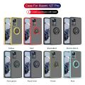 Relaxtoo For Xiaomi 12T and 12T Pro High Quality Back Cover Case Exrra Protection For Camera Lens Rubber Back cover Case Stylish Design Case For Xiaomi12T 12TPro Car Magnetic Holder Matte Armor Case. 