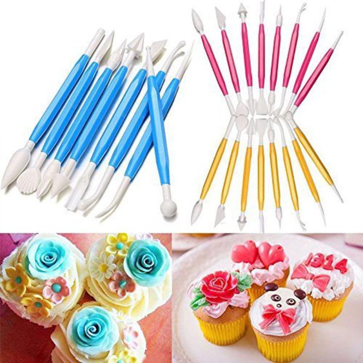 Set Of 6 Pieces Fondant Cake Decorating Kit Sugarcraft Modelling Tools Assorted Color